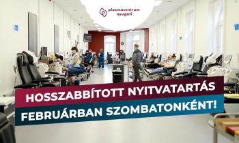 Hosszabbított Nyitvatartás Februárban Szombatonként!